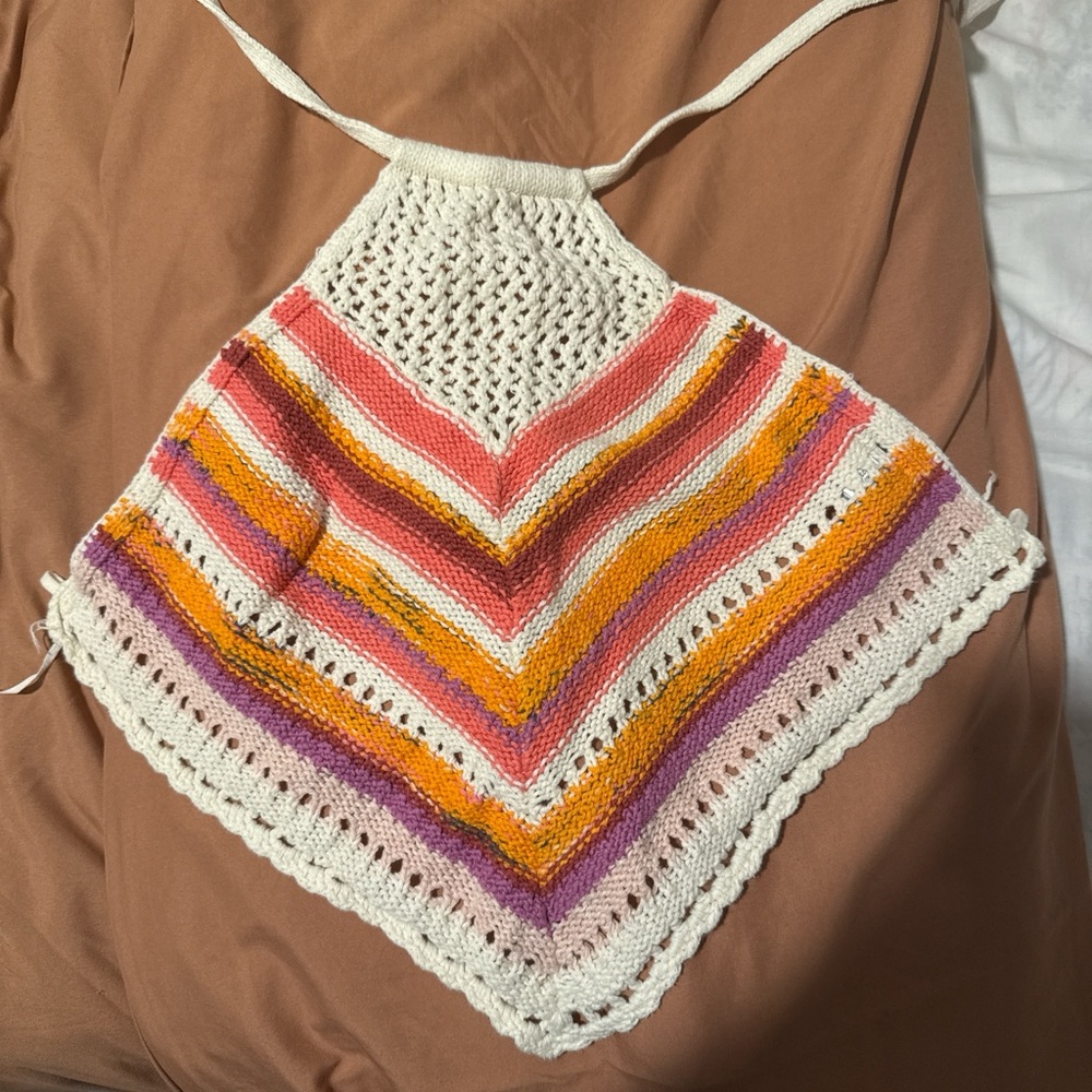 American Eagle Outfitters Striped Knit Halter Top